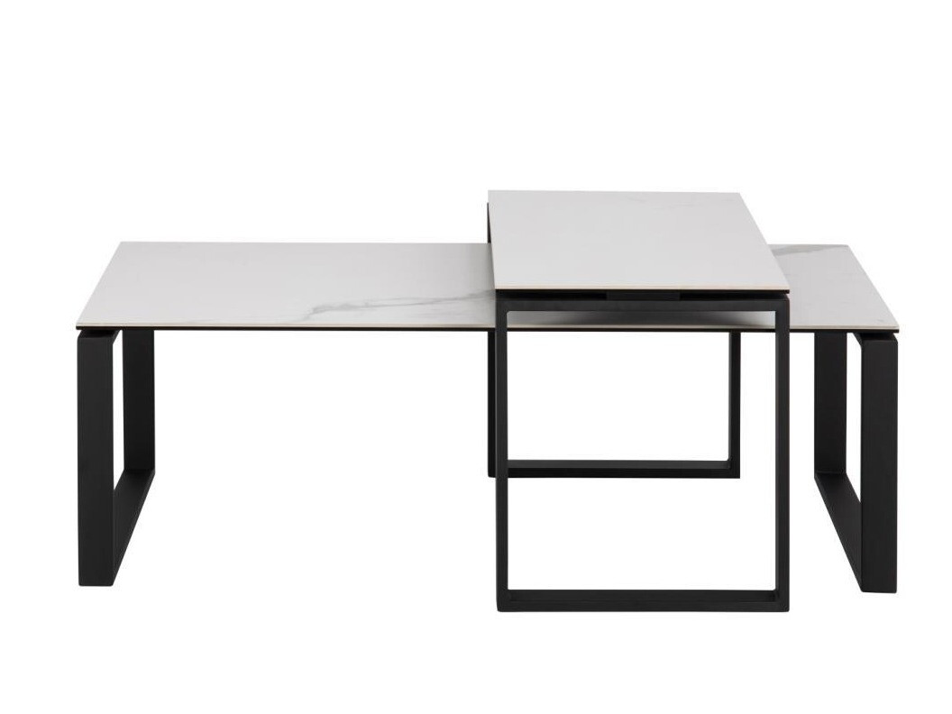 Комплект масички за кафе Norsica 421 (Бял мрамор + Черен)