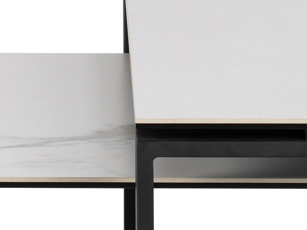 Комплект масички за кафе Norsica 421 (Бял мрамор + Черен)