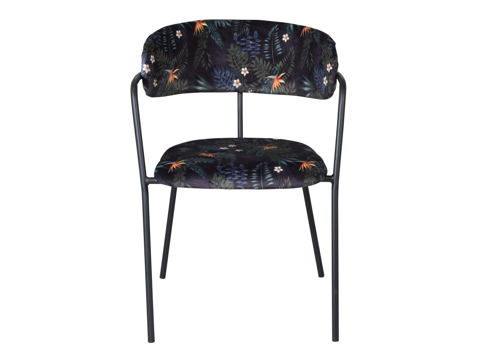 Стол Dallas 108 (Флорален модел + Черен)