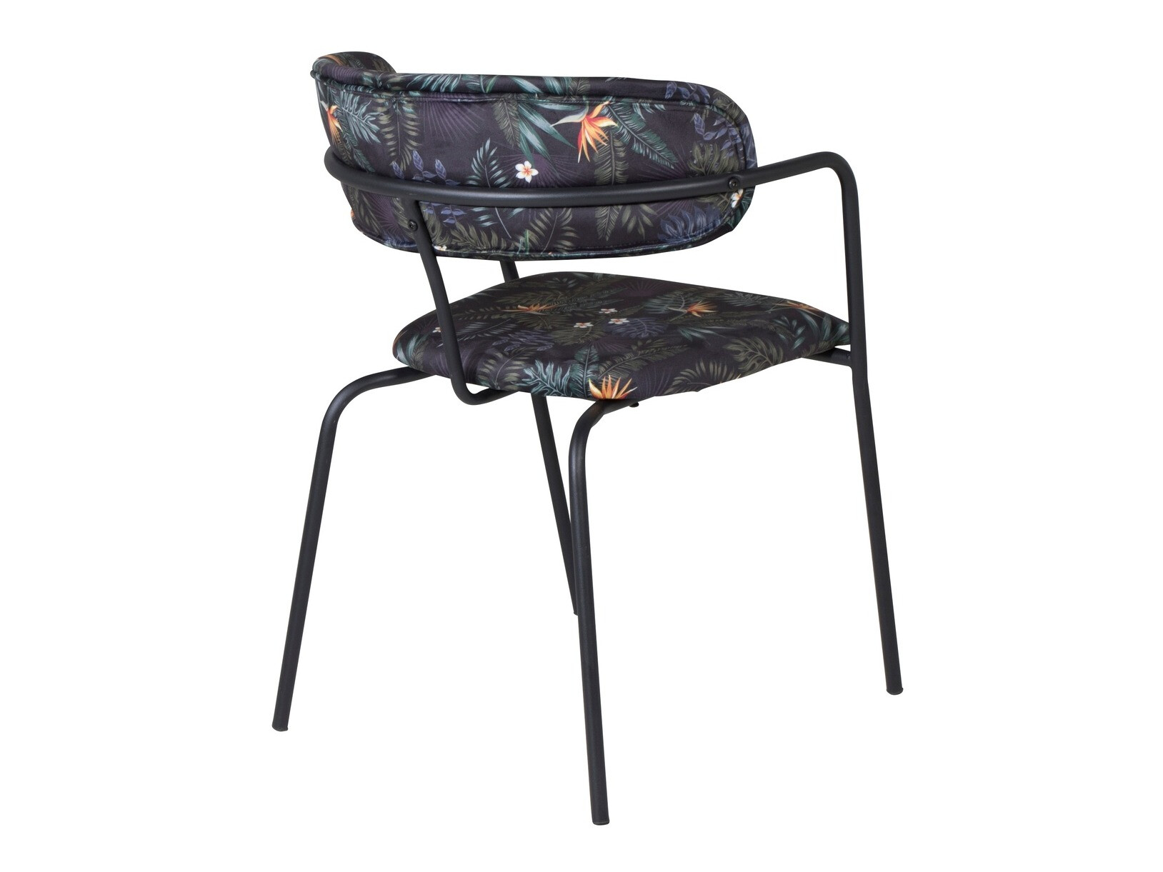 Стол Dallas 108 (Флорален модел + Черен)