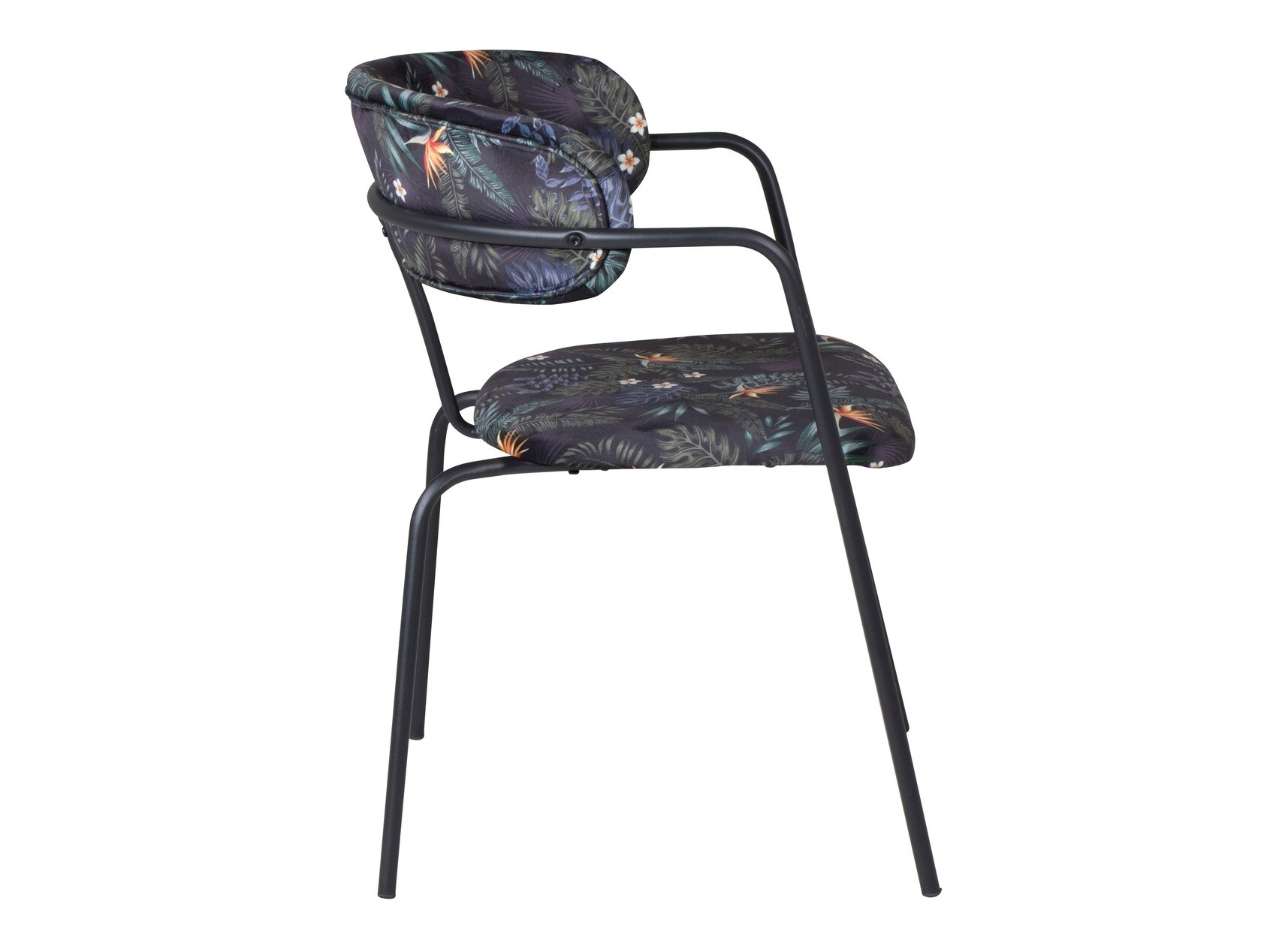 Стол Dallas 108 (Флорален модел + Черен)