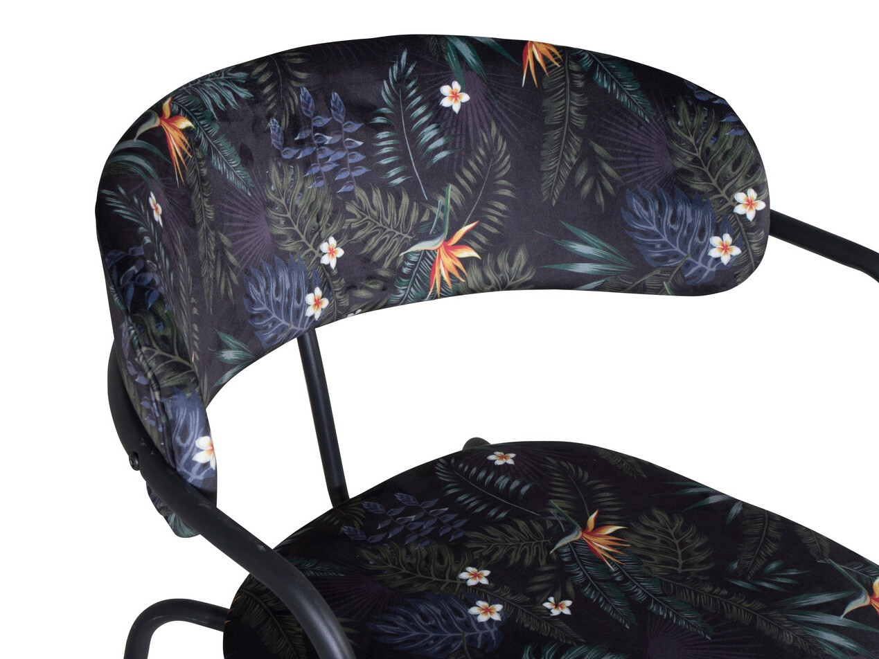 Стол Dallas 108 (Флорален модел + Черен)