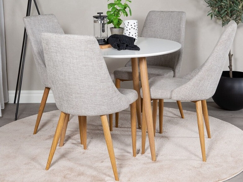 Стол Dallas 159 (Сив + Кафяв)