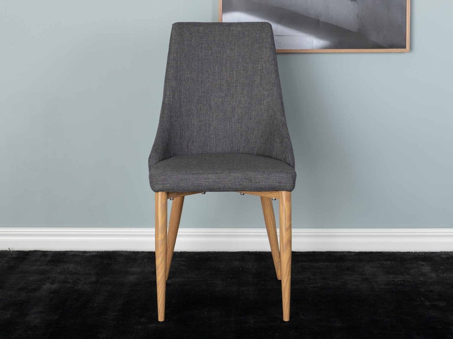 Стол Dallas 159 (Тъмно сив + Кафяв)