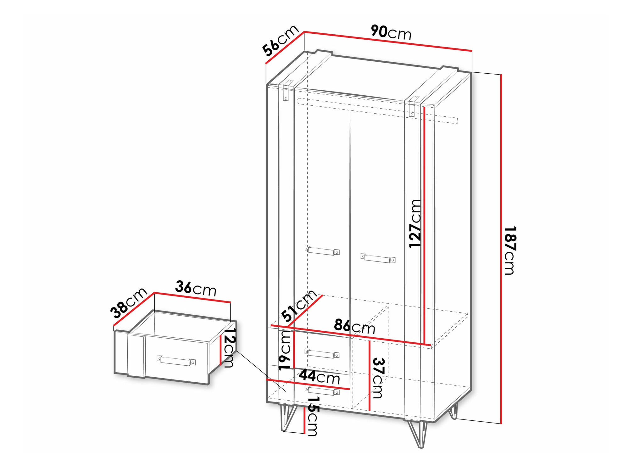 Гардероб Domdele 100