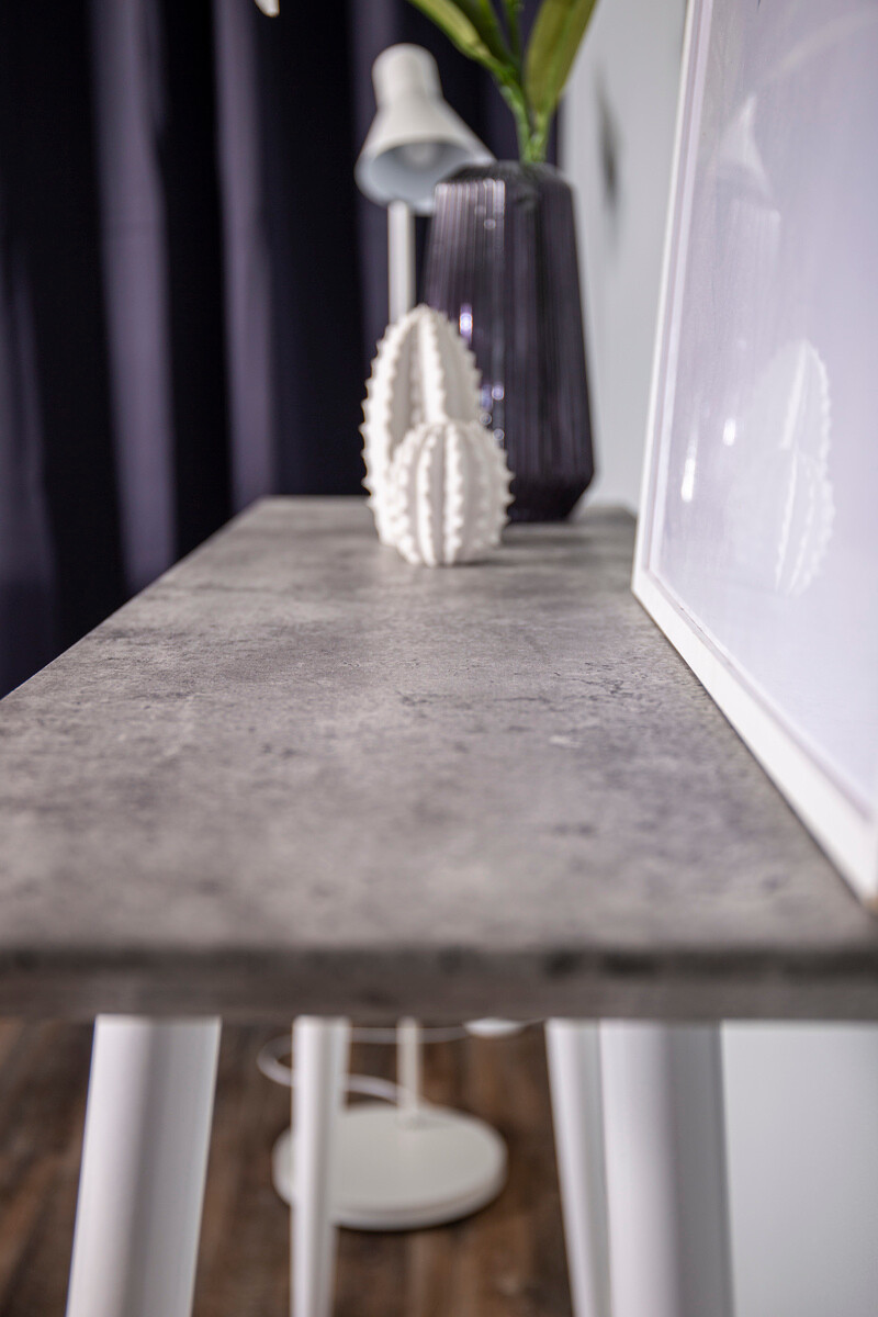 Конзолна маса Dallas 226 (Бетон + Бял)