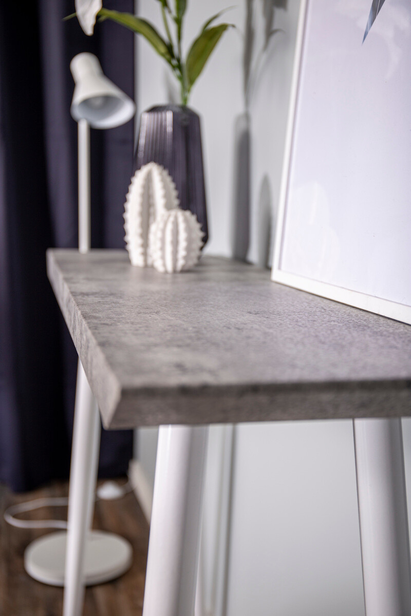 Конзолна маса Dallas 226 (Бетон + Бял)