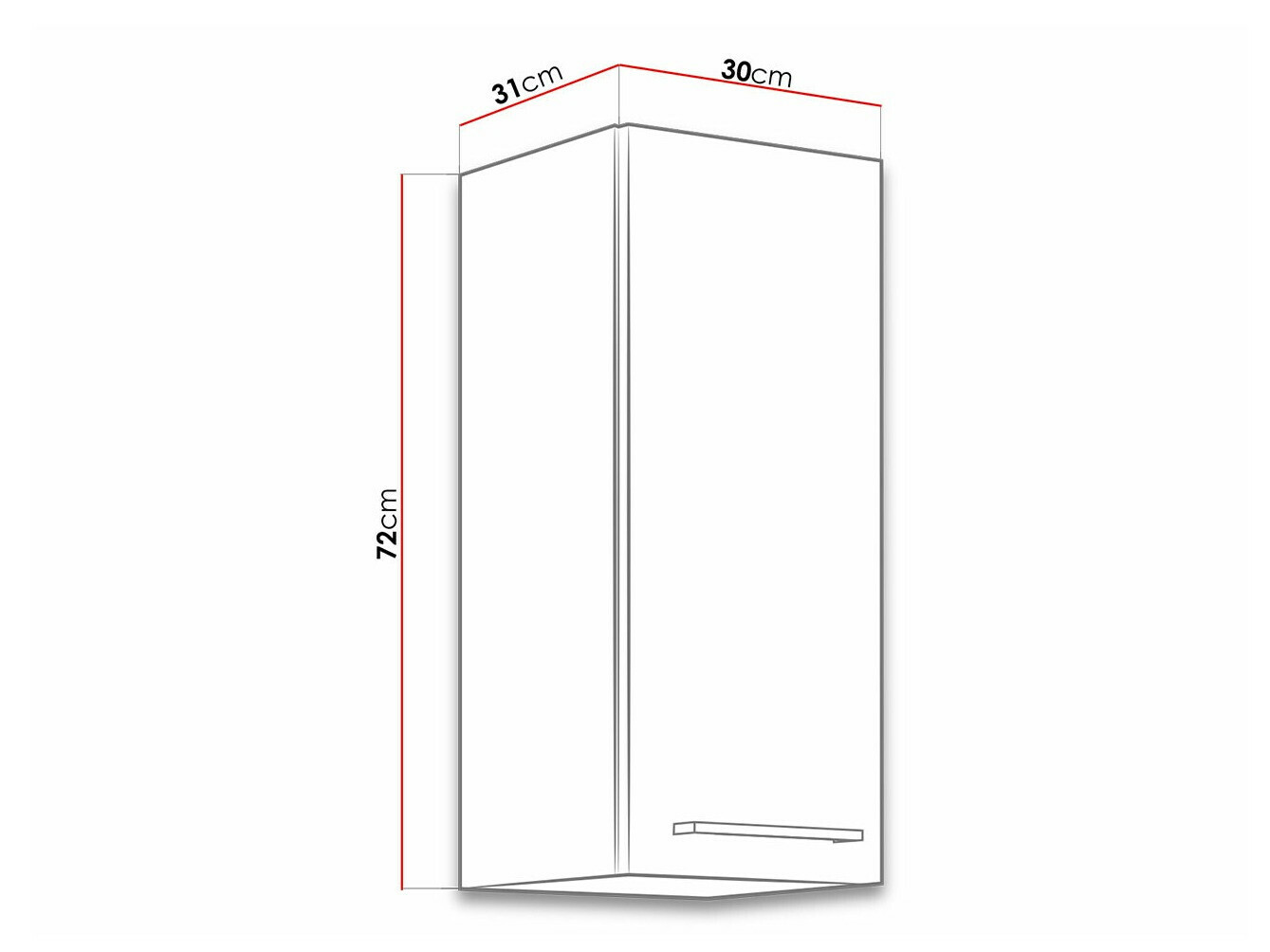 Модулен окачен шкаф Wood Dark 134