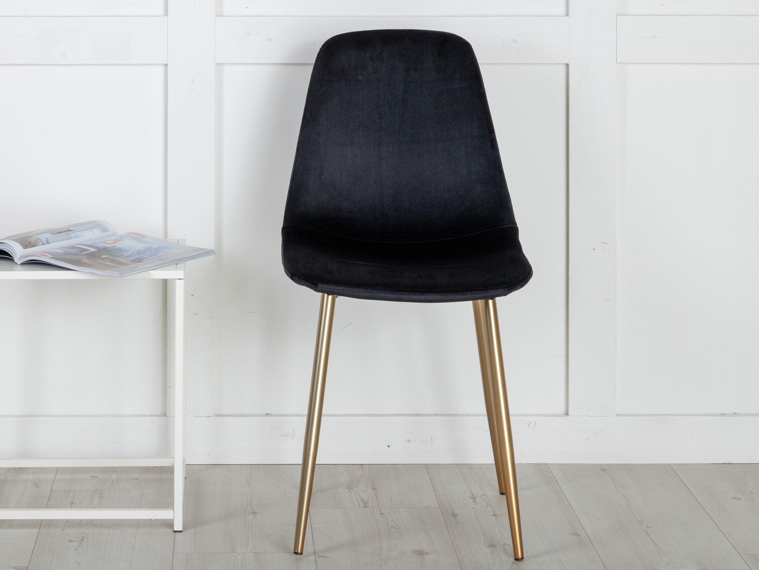 Стол Dallas 252 (Черен + Месинг)