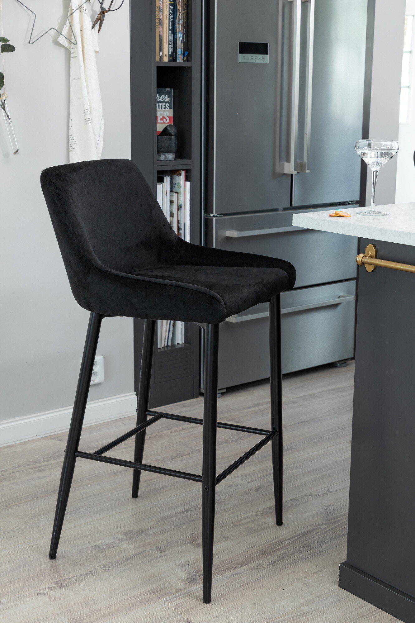 Бар стол Dallas 2647 (Черен)