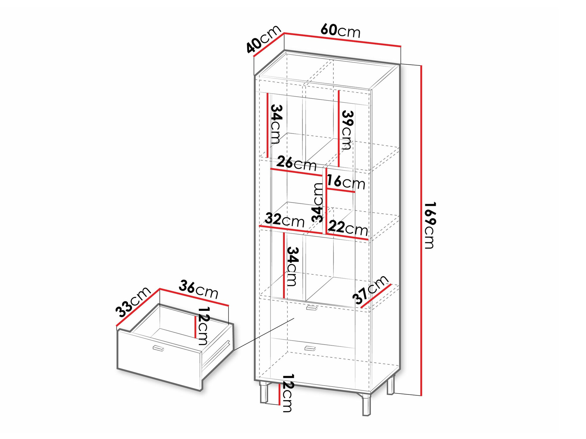Етажерка Mormavu 102 (Матов бял)