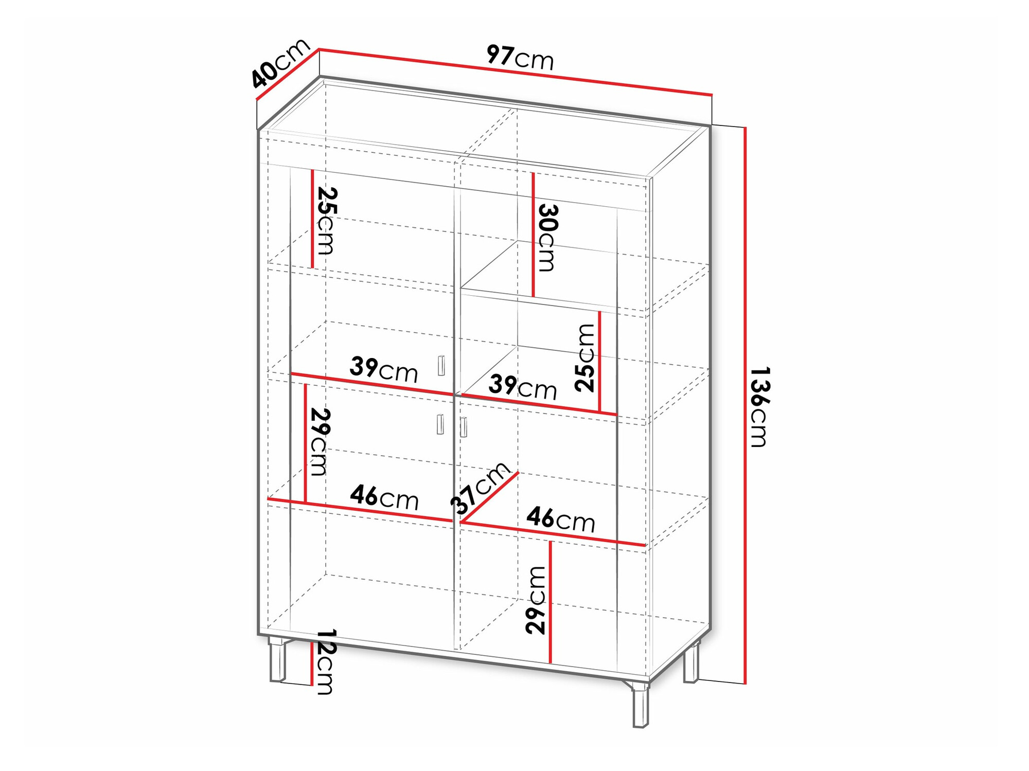 Етажерка Mormavu 105 (Матов бял)