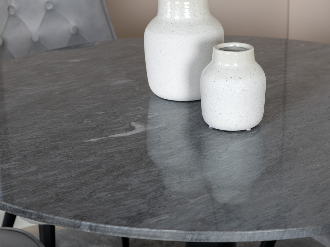 Маса и столове за трапезария Dallas 2671 (Сив + Черен)