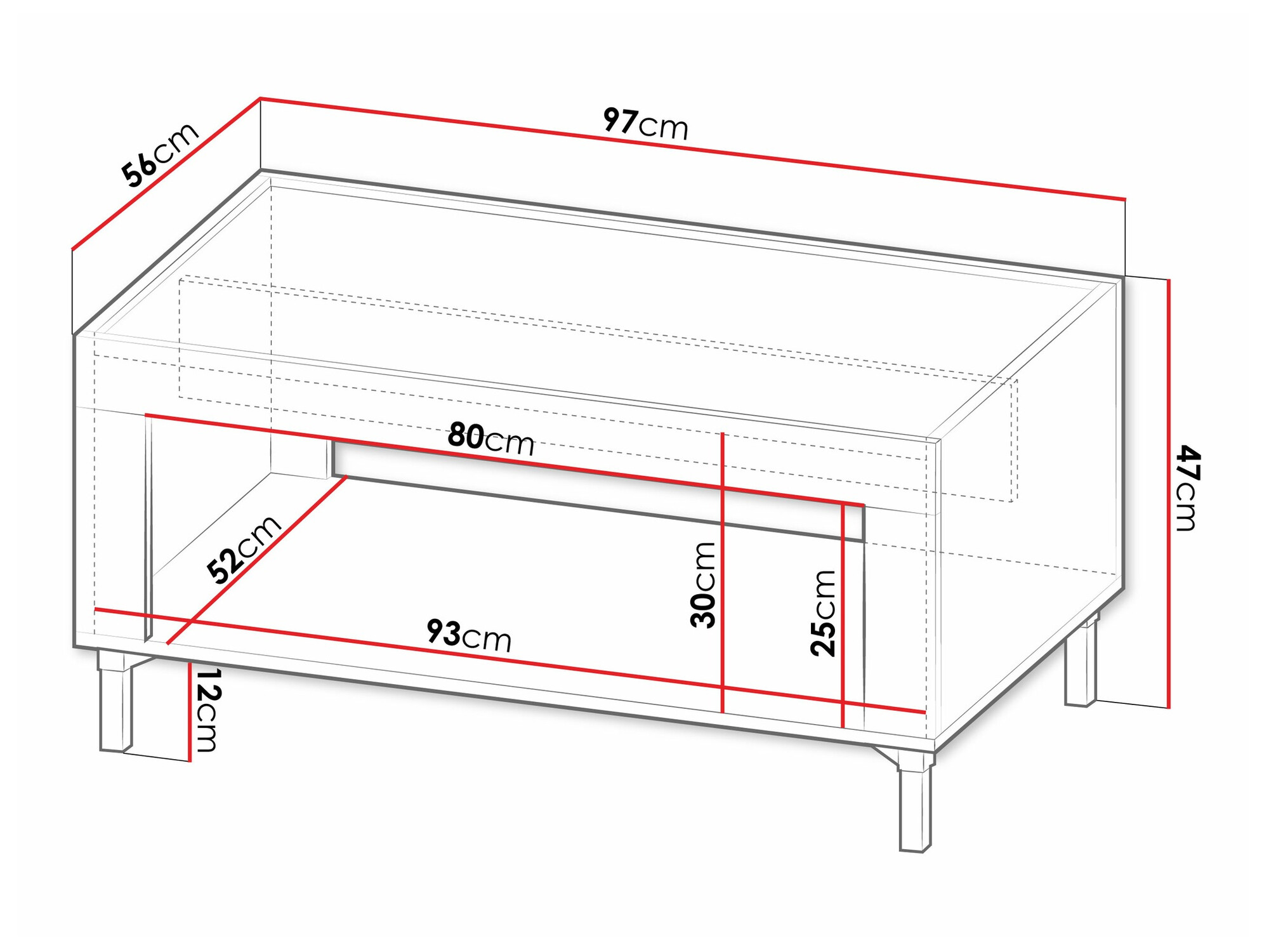 Масичка за кафе Mormavu 107 (Матов бял)