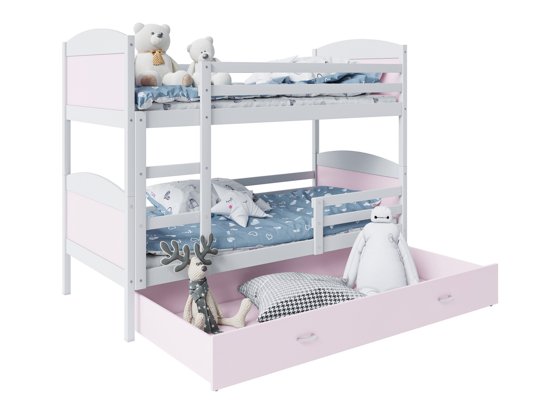 Двуетажно легло Aurora 101 (Бял)