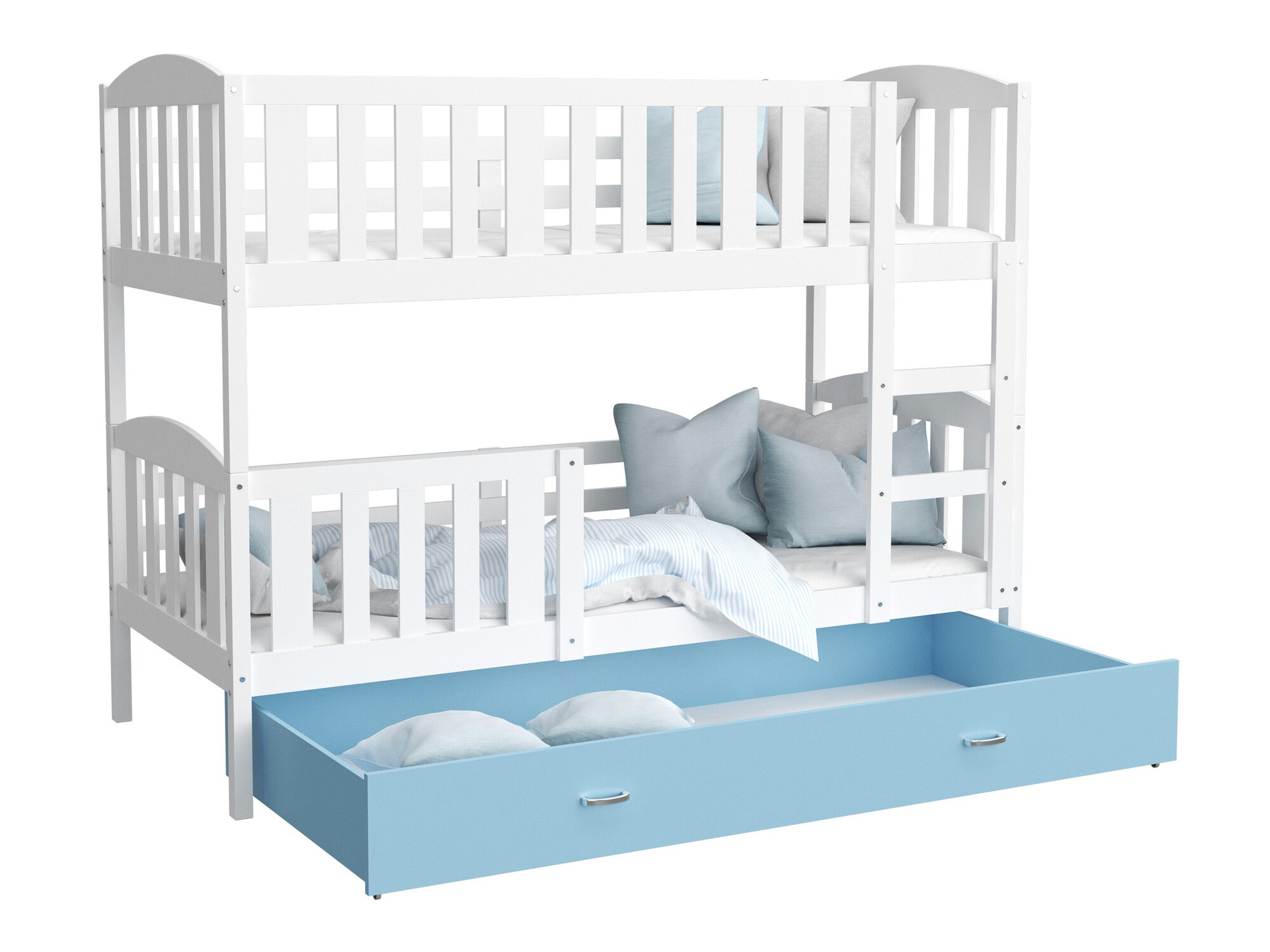 Двуетажно легло Aurora 104 (Бял)