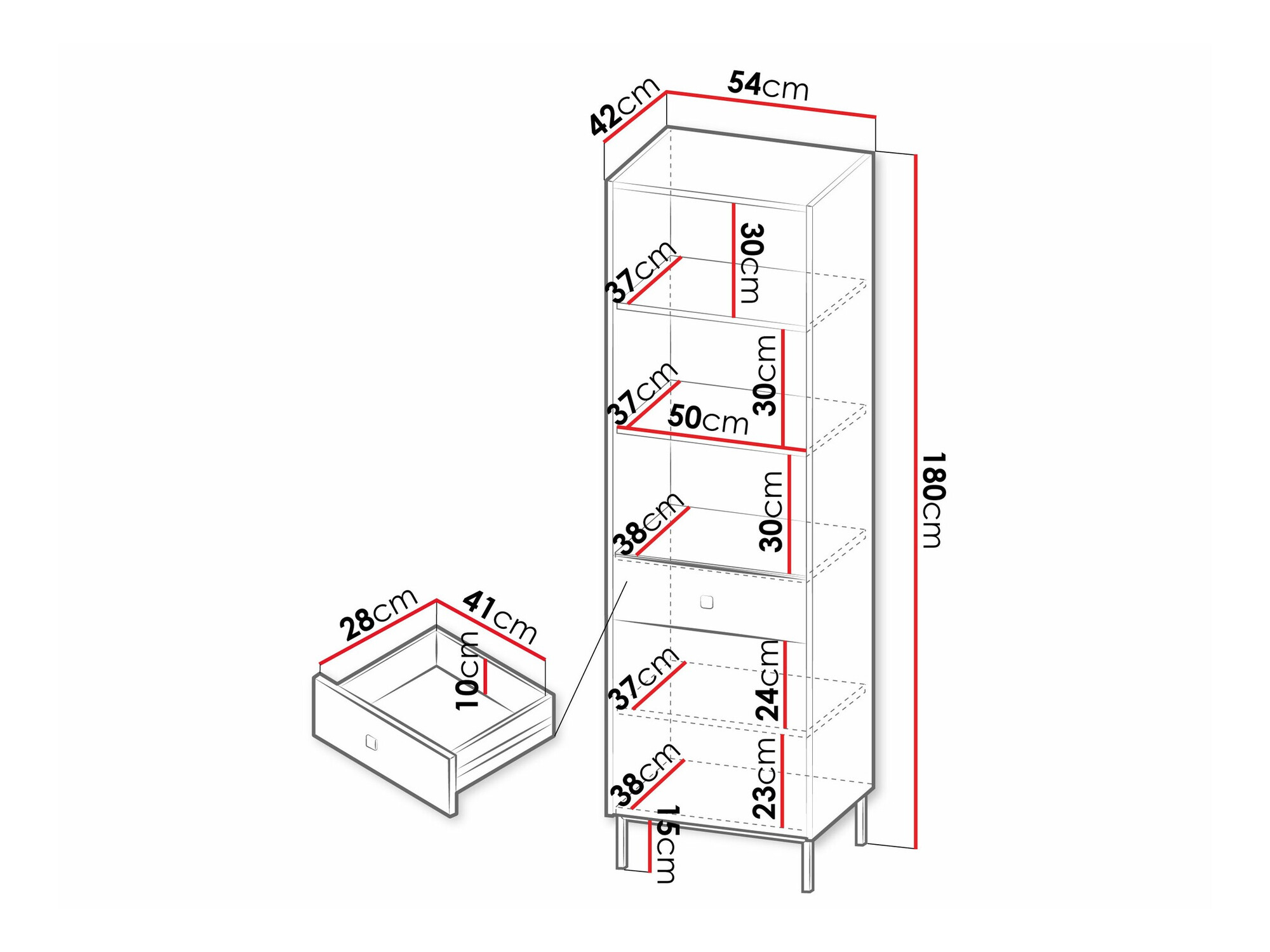 Етажерка Comfivo Nunove 102 (Бял)