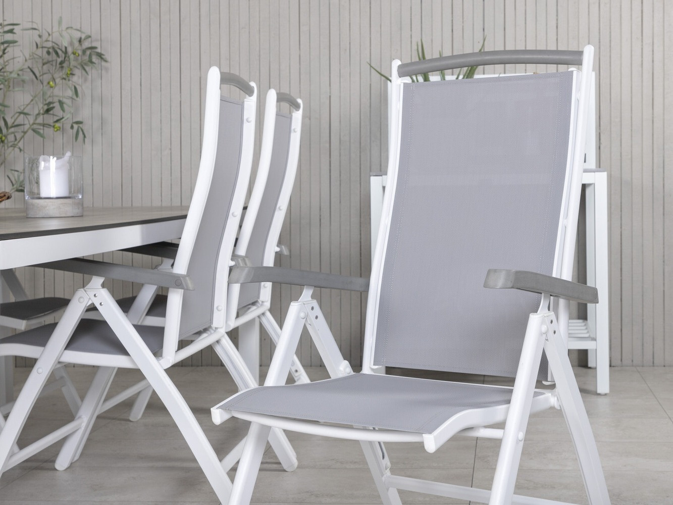 Градински комплект Dallas 2492 (Сив + Бял)