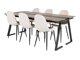 Маса и столове за трапезария Dallas 1949 (Черен + Бежов)
