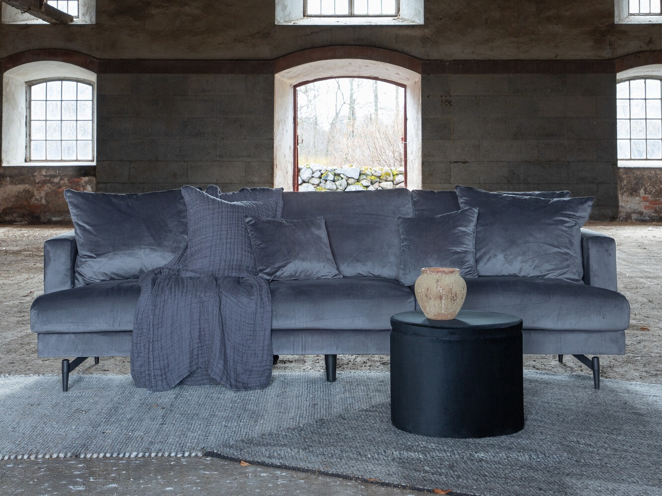 Диван Dallas 1699 (Тъмно сив)