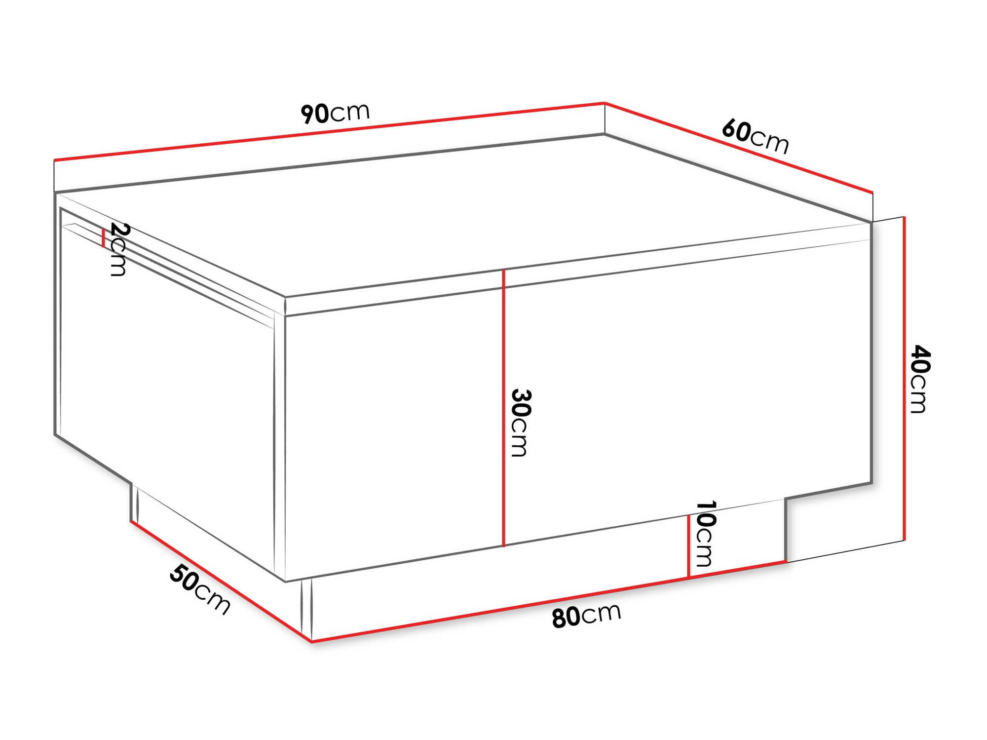 Масичка за кафе Goodyear 134 (Бял мрамор)