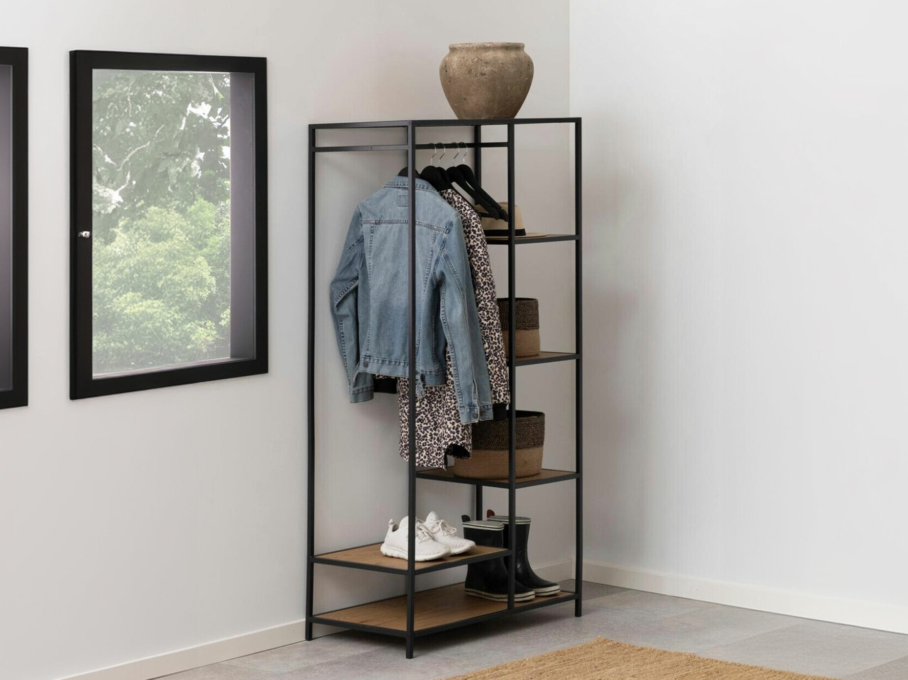 Закачалка Norsica Sevferi 159 (Див дъб + Черен)