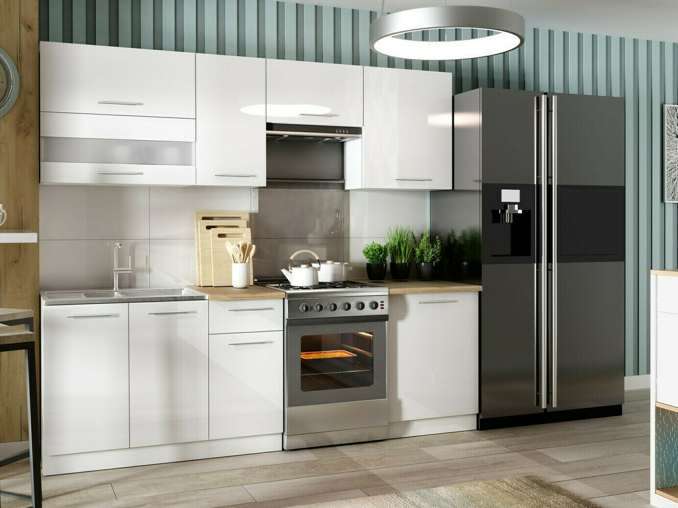 Модулен окачен шкаф Tiffa White 127