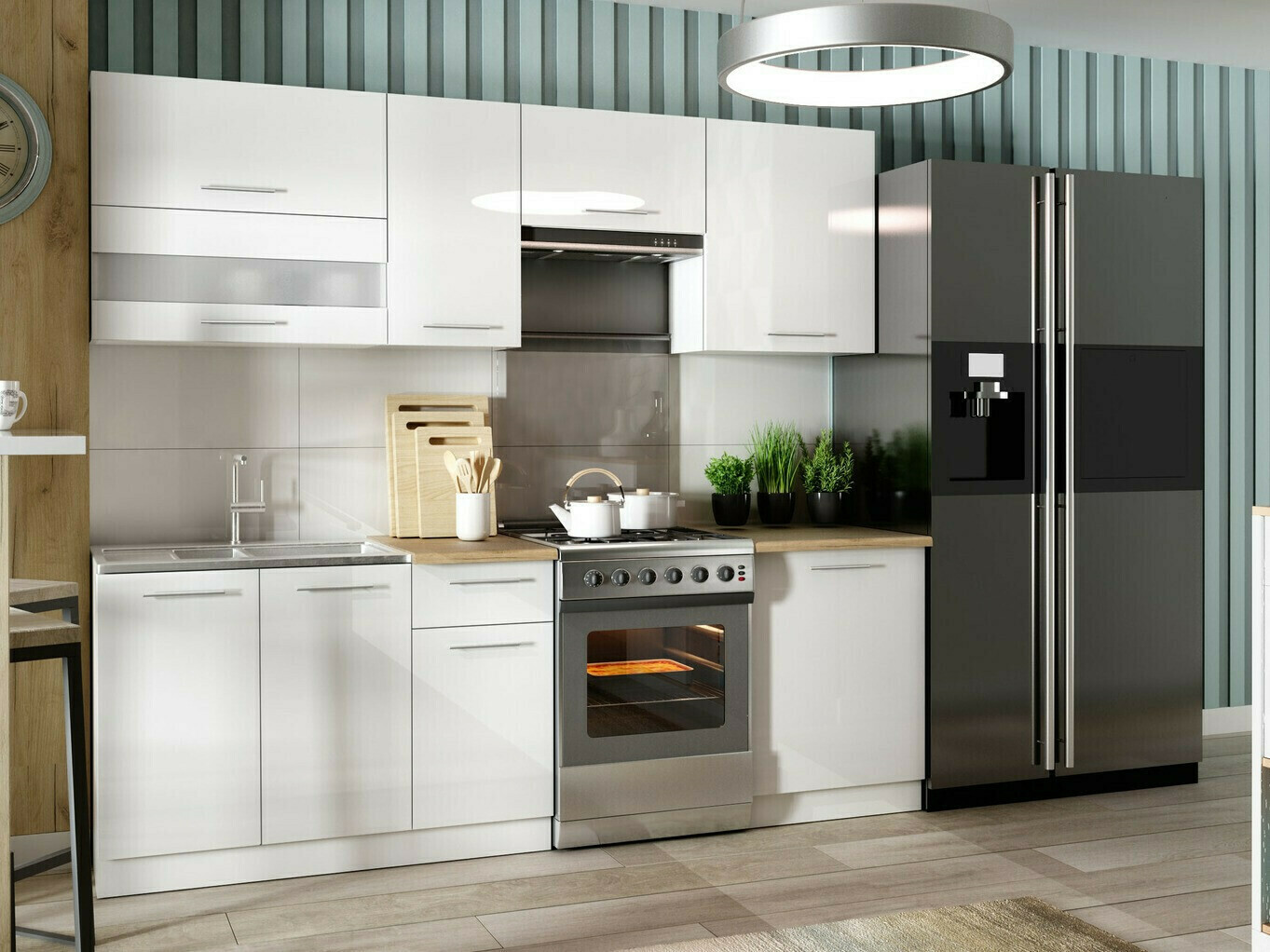 Модулен окачен шкаф Tiffa White 131