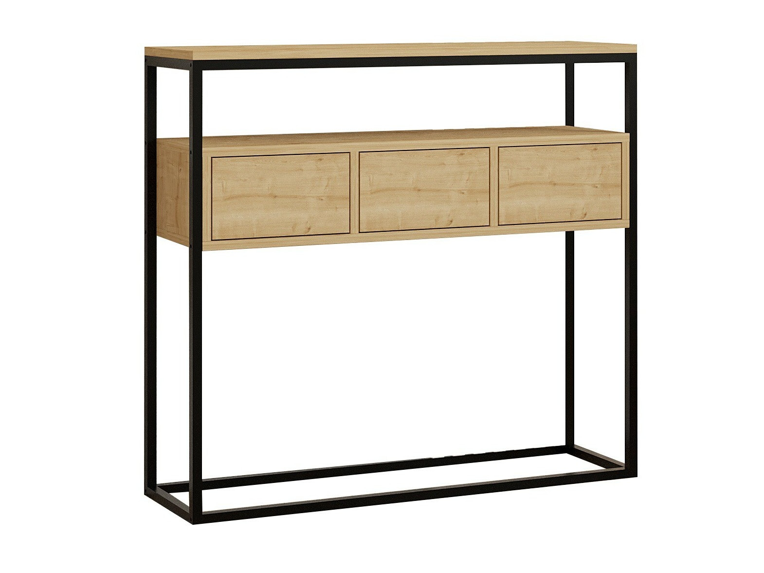 Конзолна маса Kailua 636 (Светлокафяво + Черен)