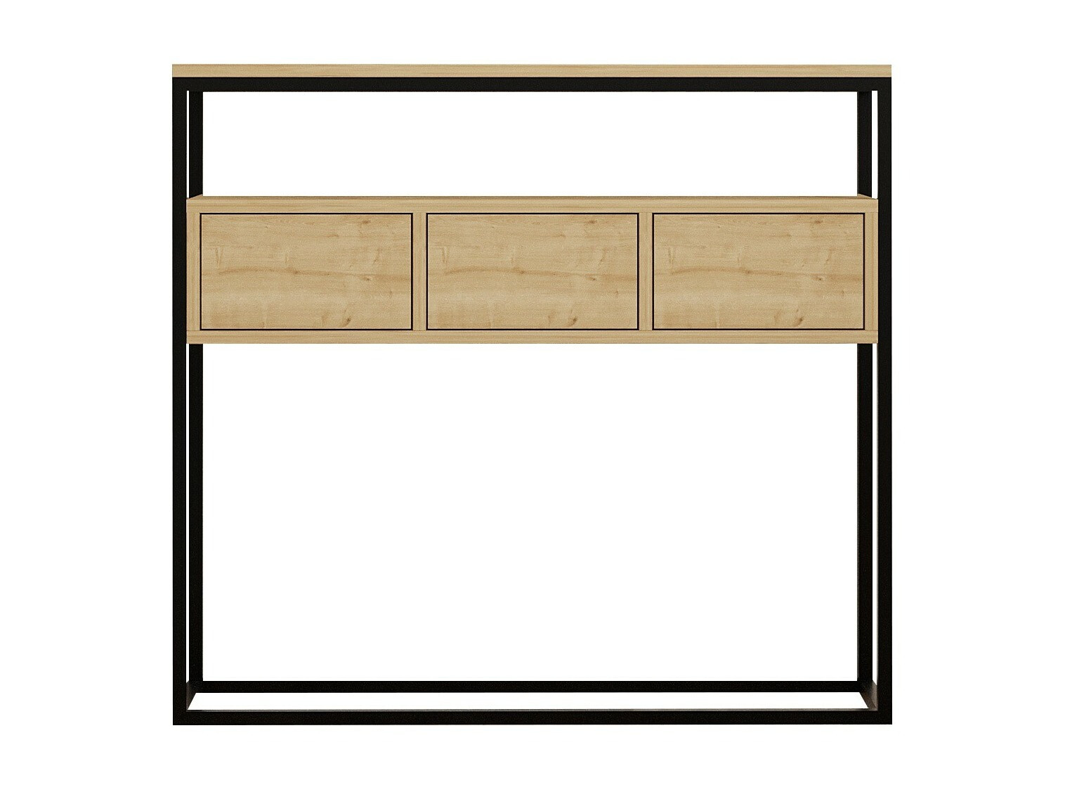 Конзолна маса Kailua 636 (Светлокафяво + Черен)