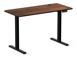Офис бюро с регулируема височина Lodi 103 (Тъмно дърво + Черен)
