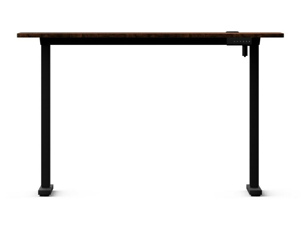 Офис бюро с регулируема височина Lodi 103 (Тъмно дърво + Черен)