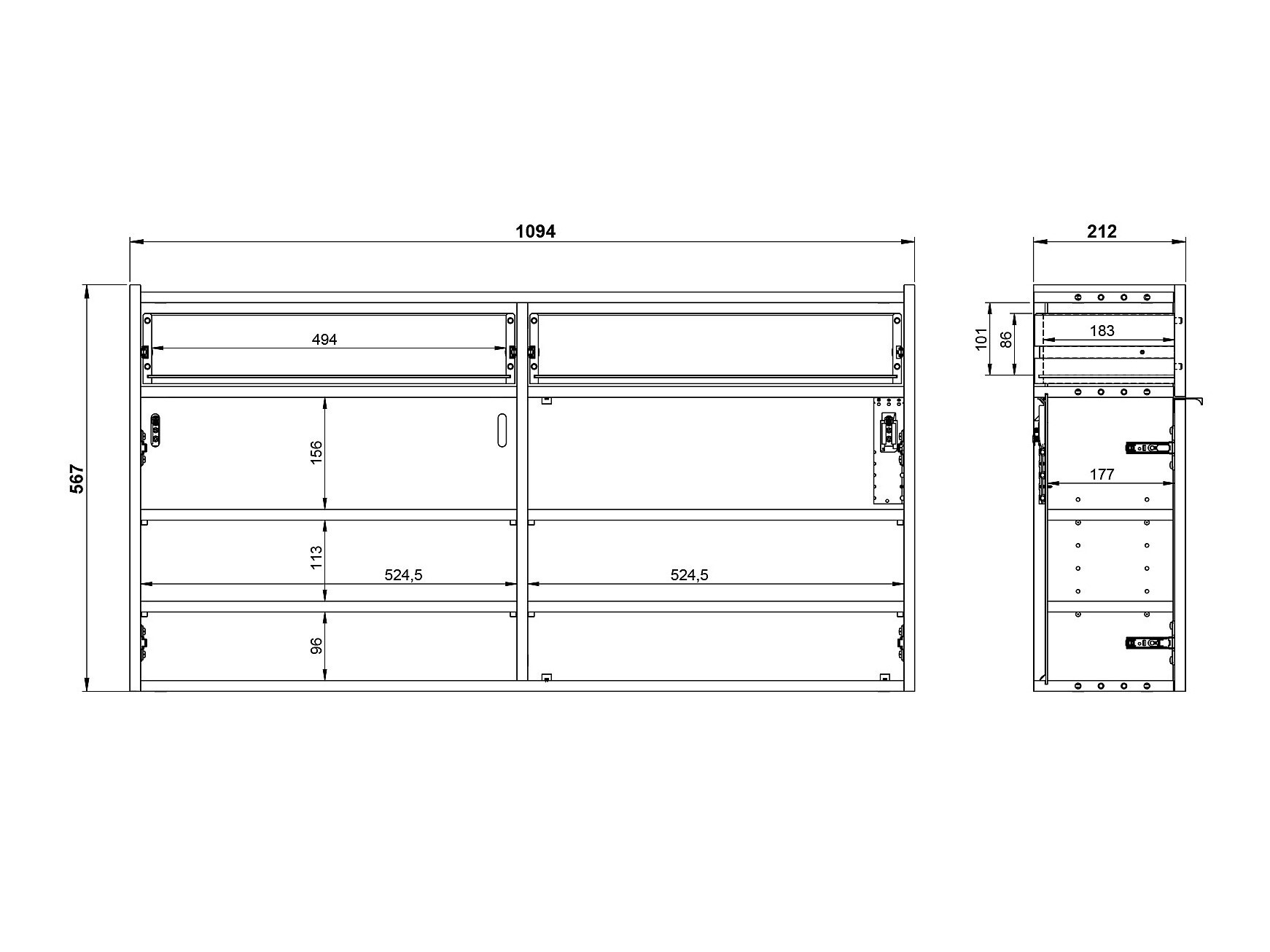 Етажерка за обувки Cirsale 102 (Пепеливо зелен + Navarra дъб)