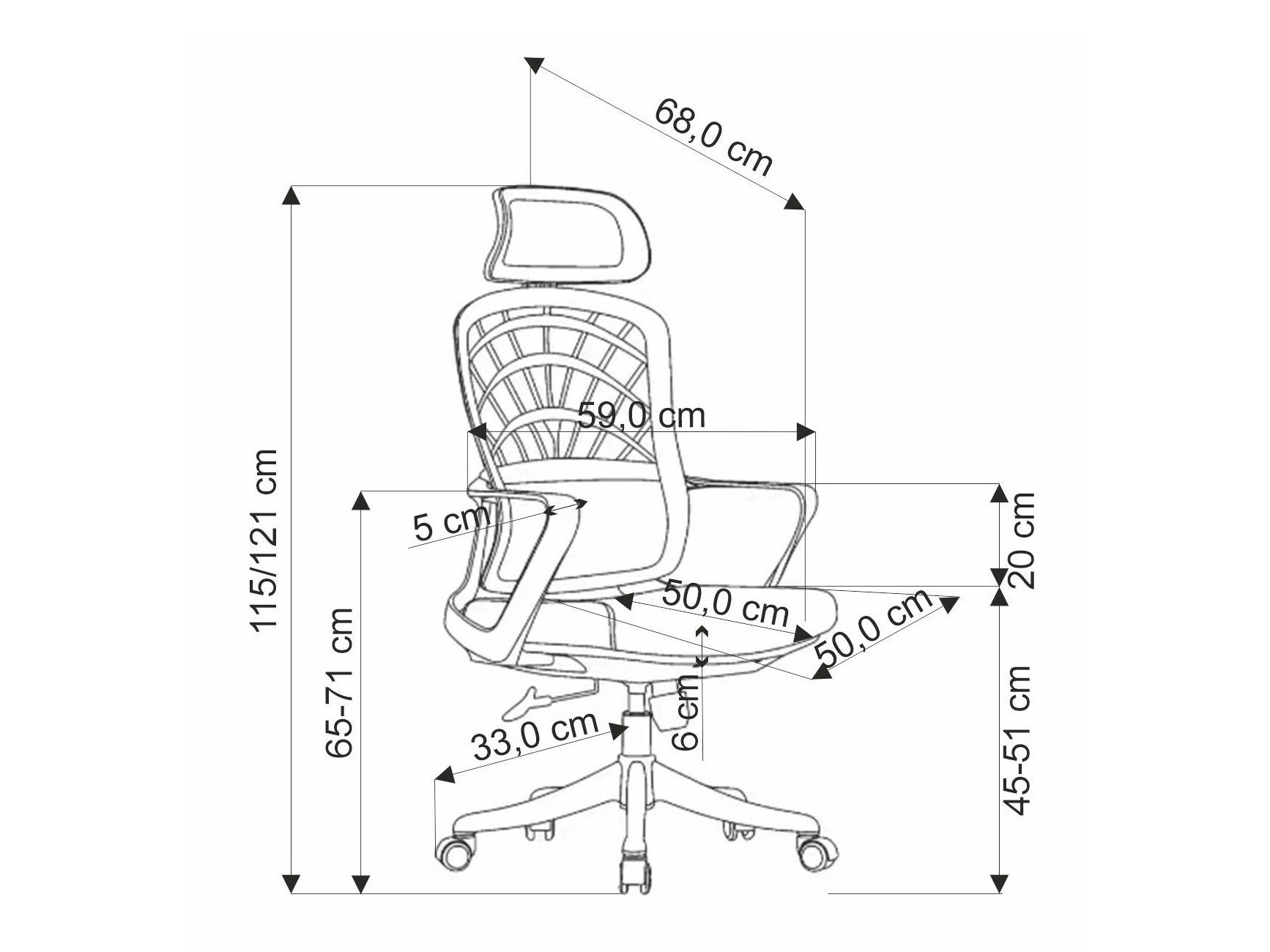 Офис стол Houston 1835 (Тъмно оранжево)