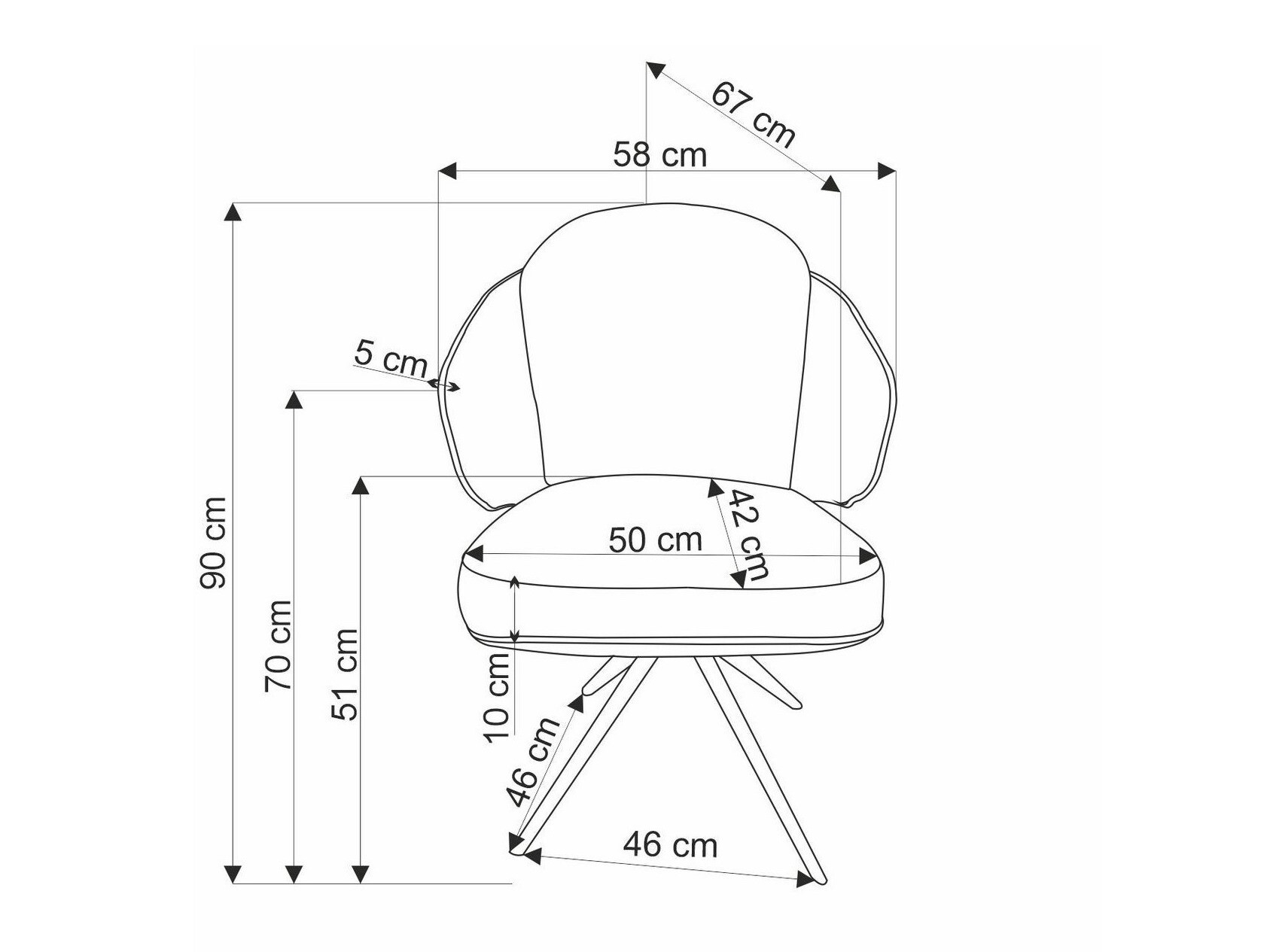 Стол Houston 1823 (Кафяв + Бежов)