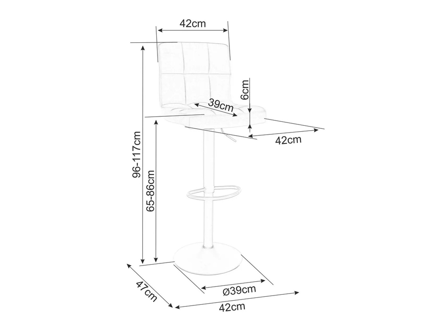 Бар стол Detroit 496 (Зелен)