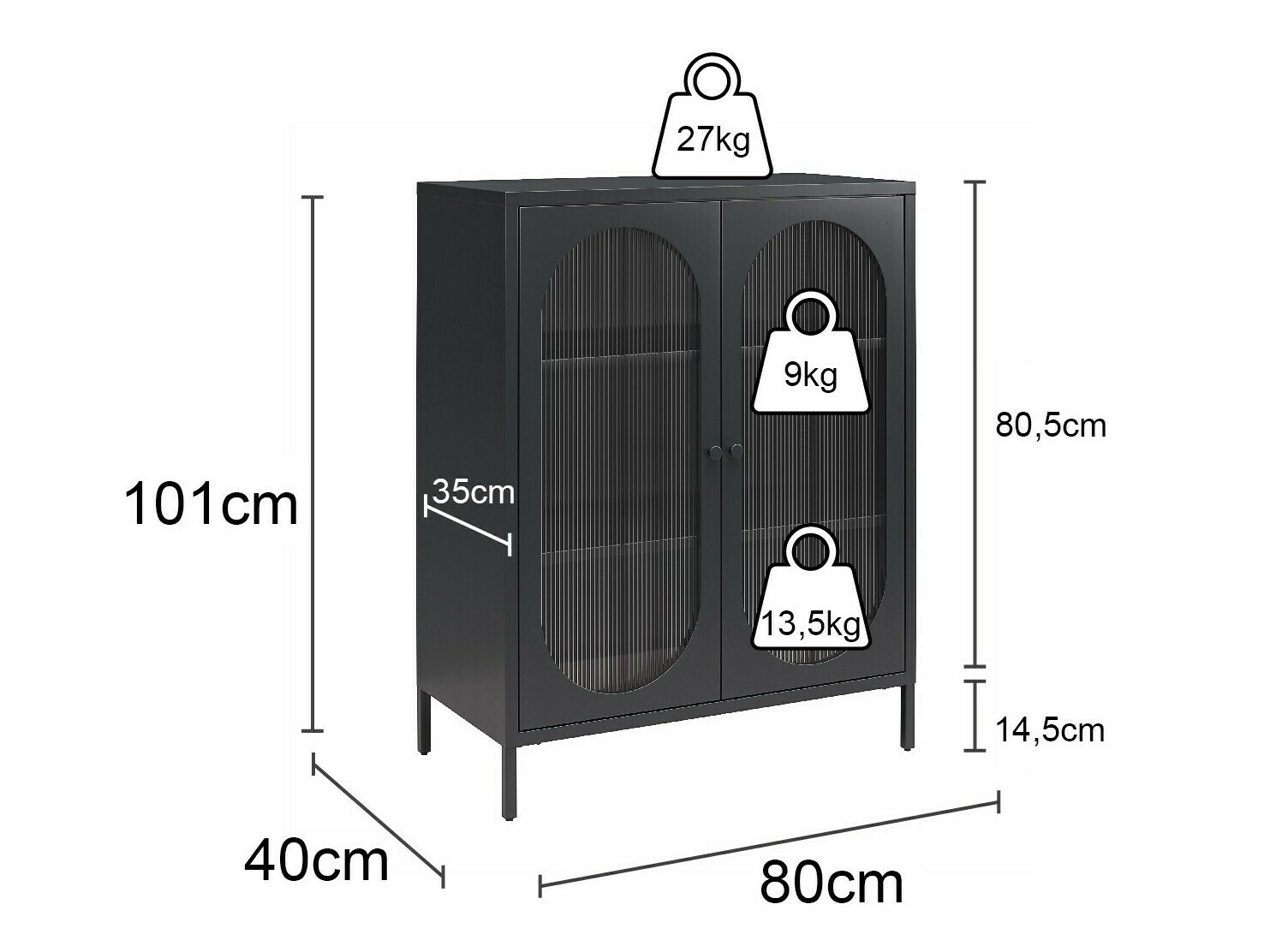 Шкаф Tulsa 653 (Светлосиньо)