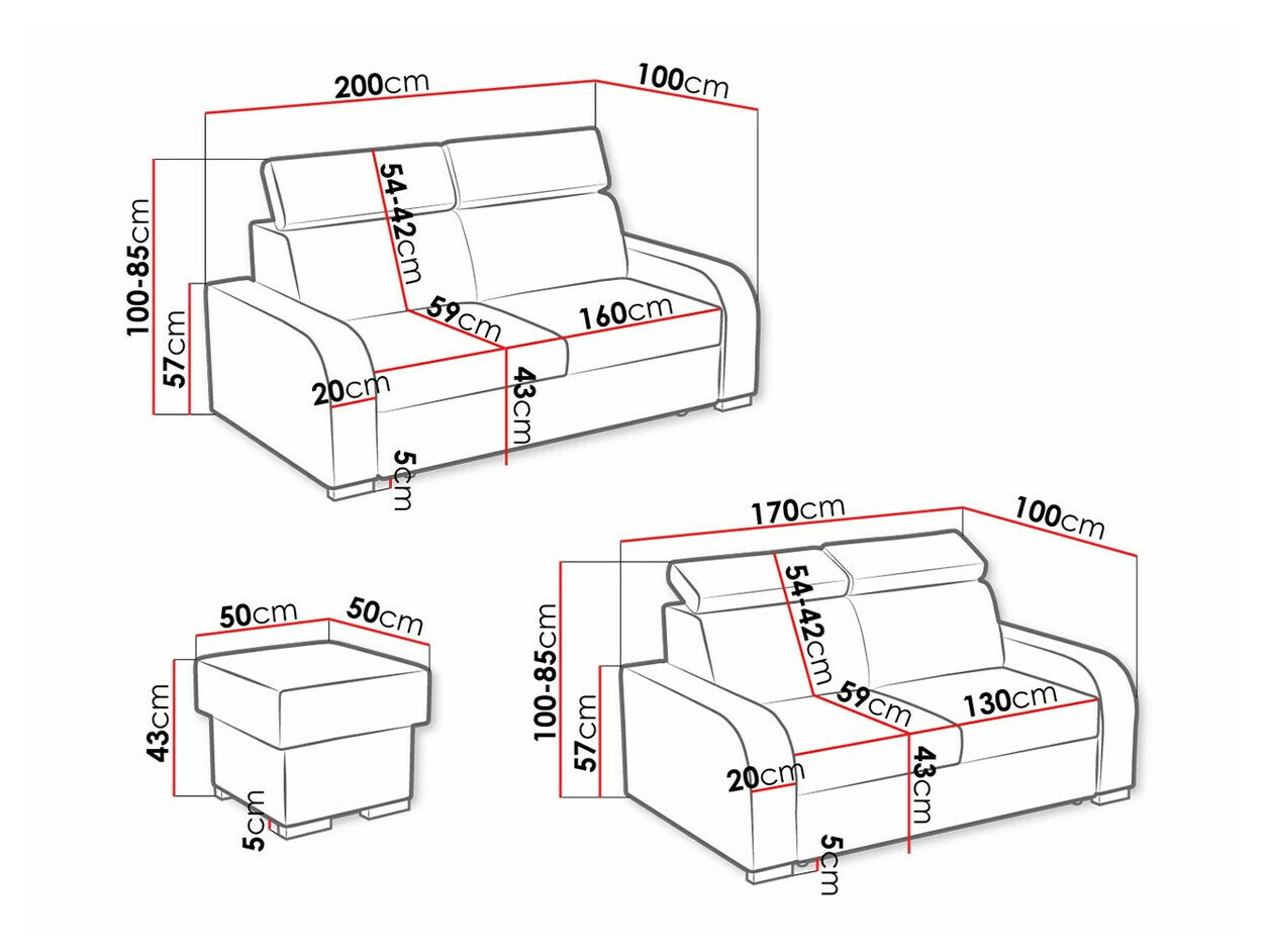 Комплект мека мебел Ovos I (Crown 4)