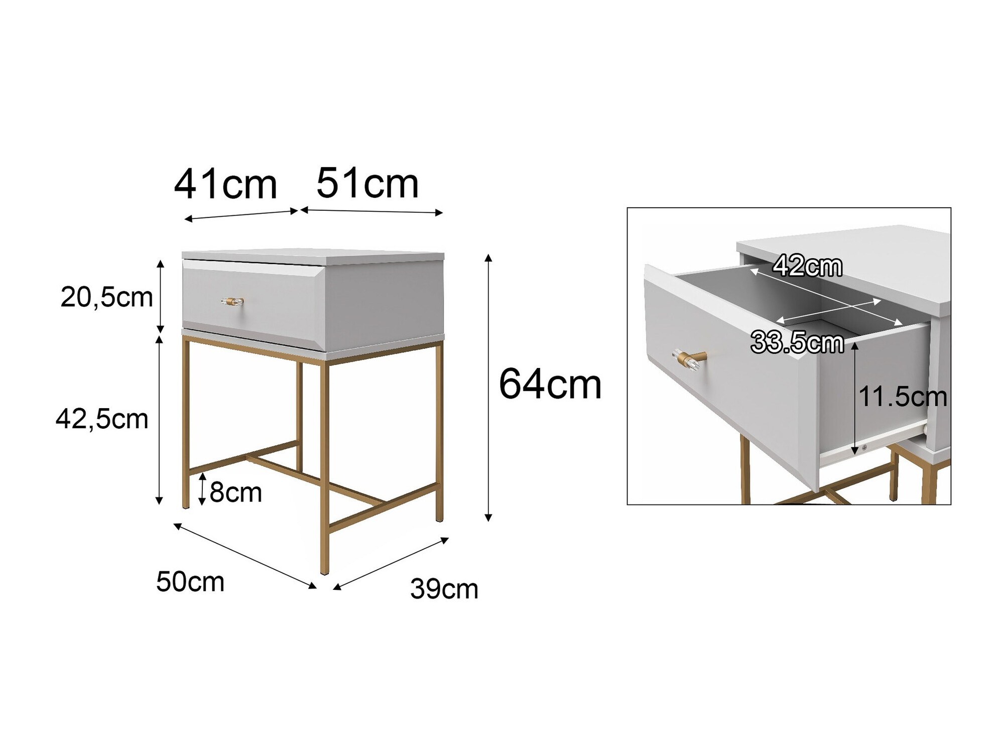 Нощно шкафче Tulsa 655