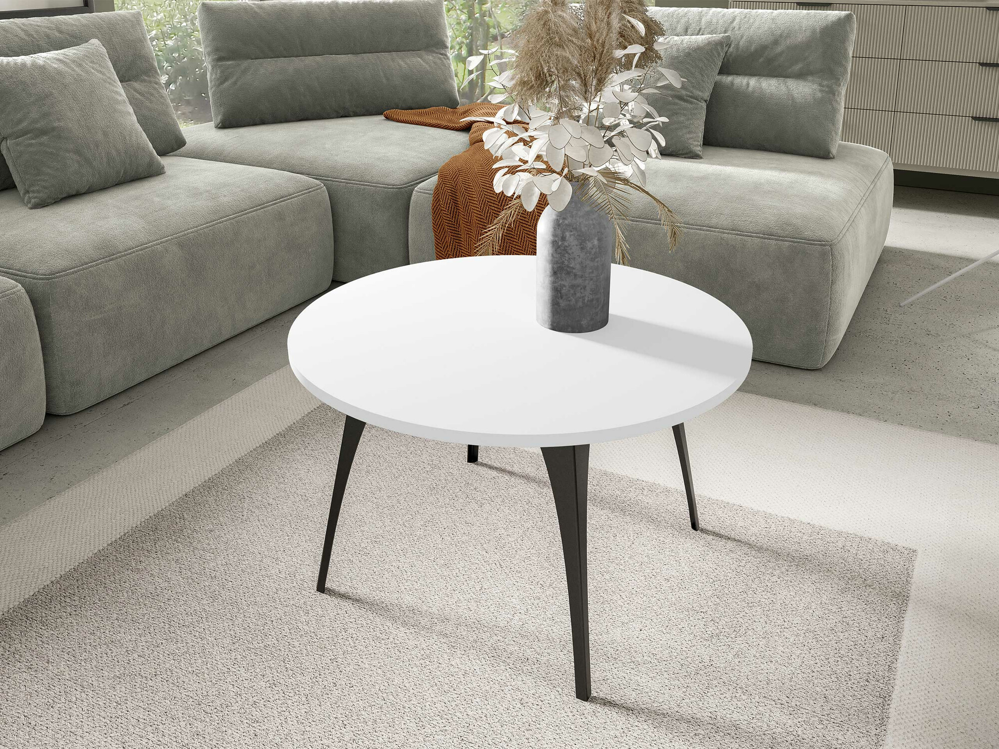 Масичка за кафе Oswego 126 (Бял)