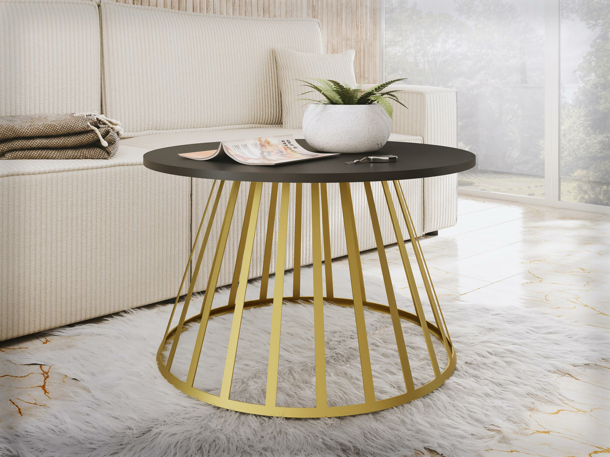 Масичка за кафе Oswego 129 (Черен)