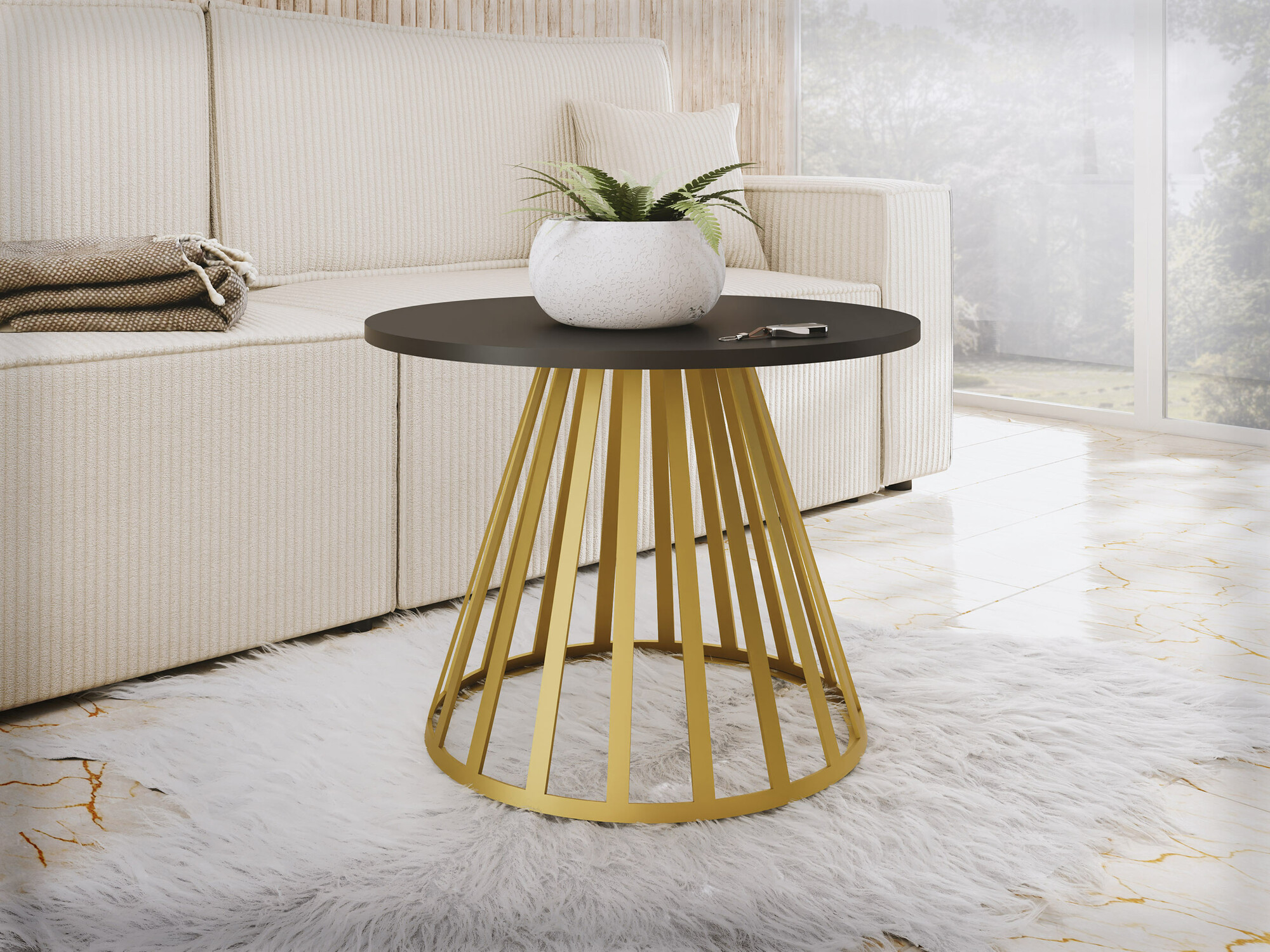 Масичка за кафе Oswego 130 (Черен)