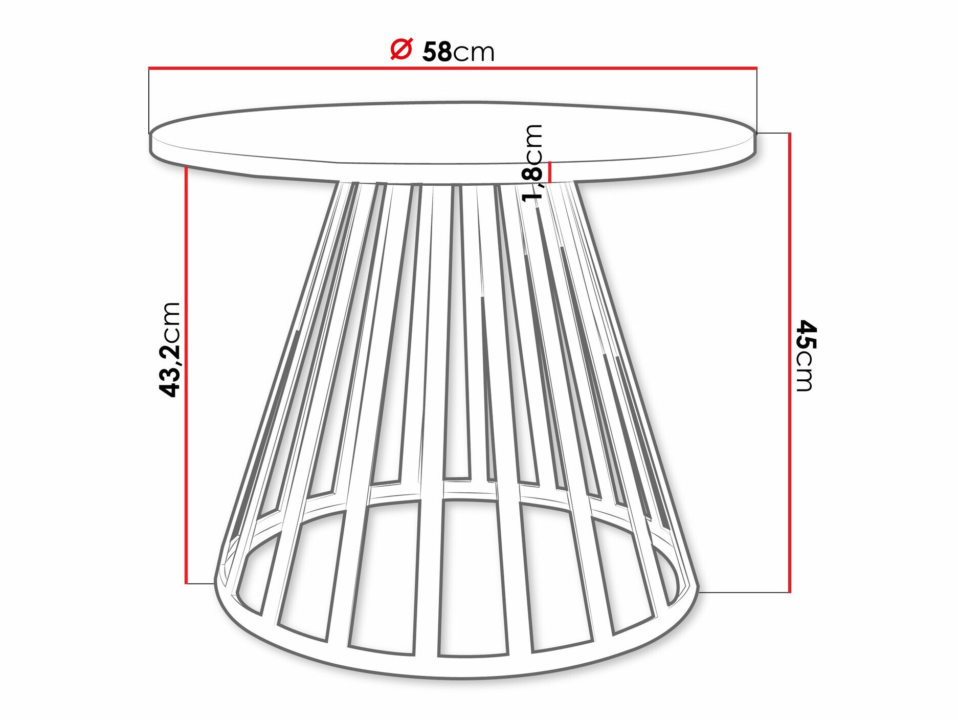 Масичка за кафе Oswego 130 (Черен)