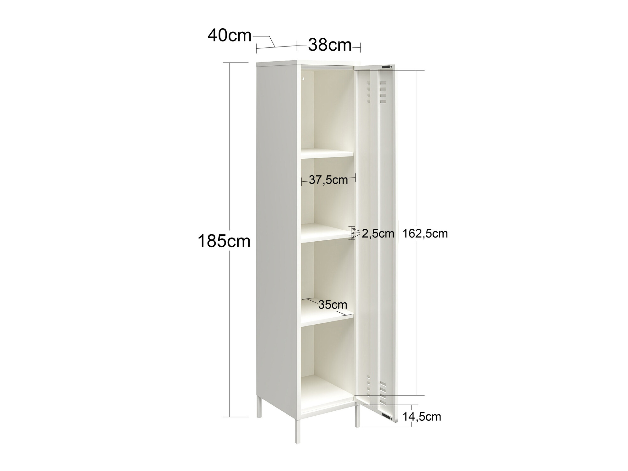 Етажерка Ophfere 103 (Черен)