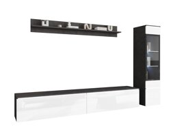 Комплект за хол Sarasota 125 (Matera сив + Бял гланц)