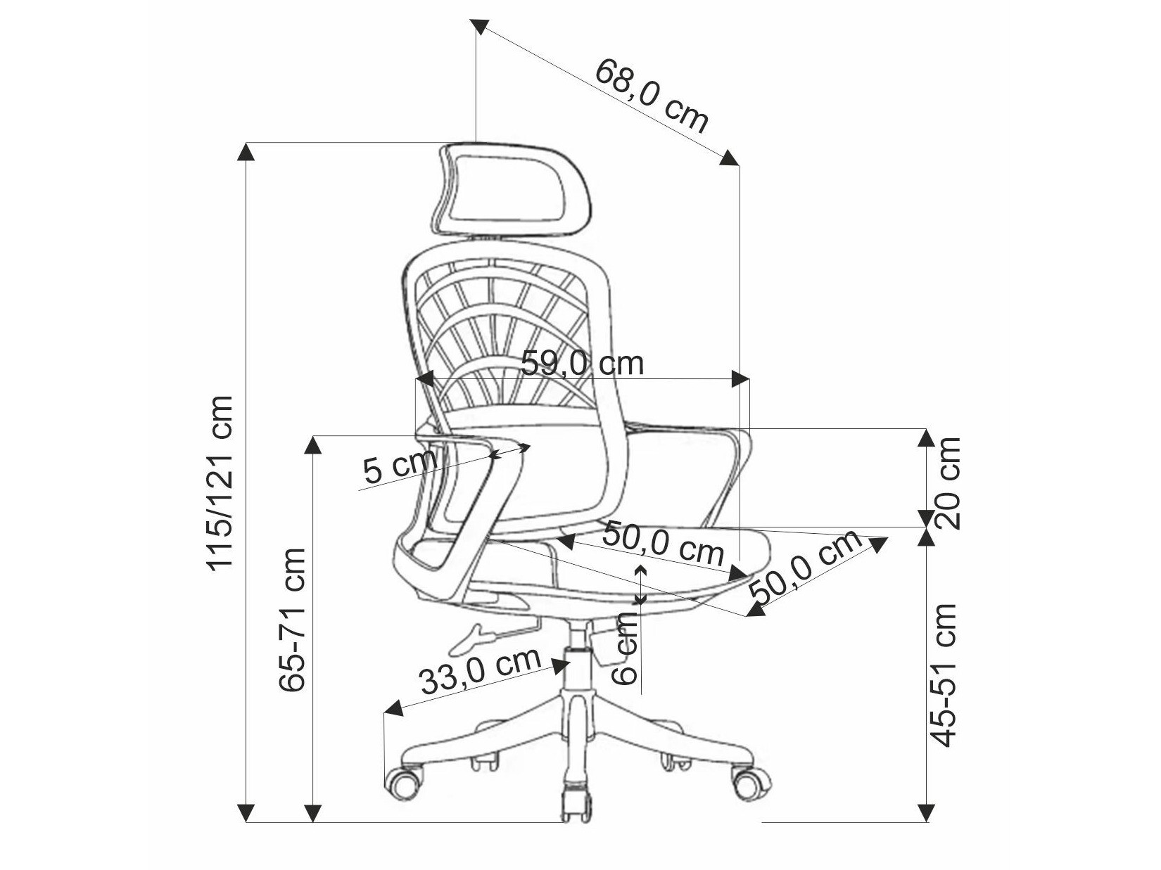 Офис стол Houston 1835 (Сив)