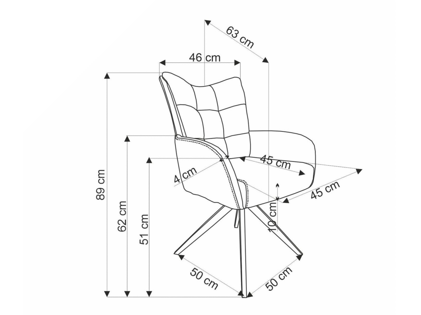 Стол Houston 1833 (Сив)
