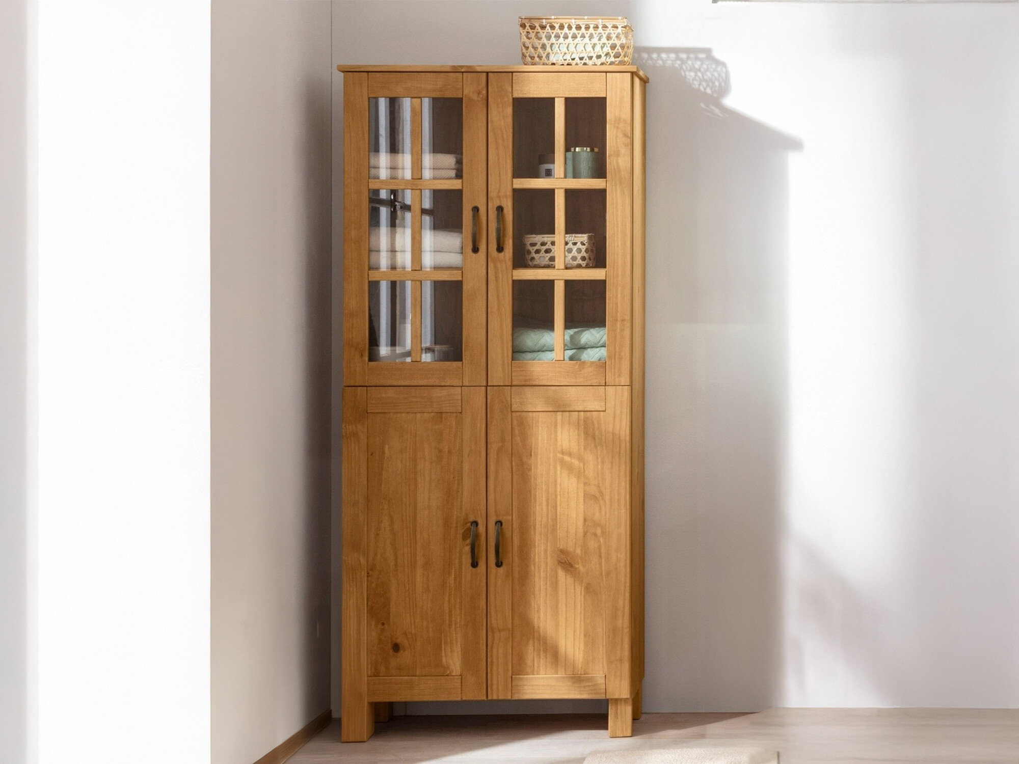 Стоящ шкаф за баня Ophlevu 100 (Бор)