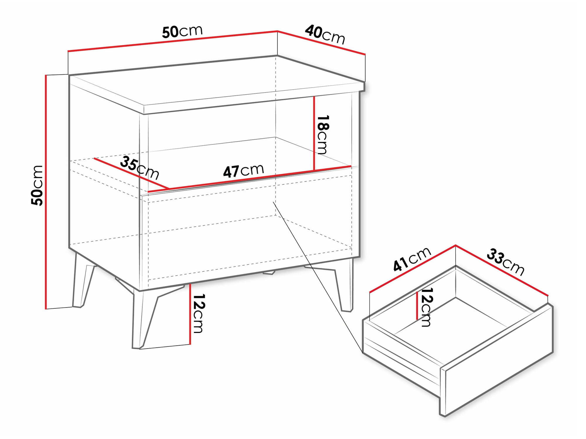Нощно шкафче Comfivo 493 (Бежов + Блясък бежов)