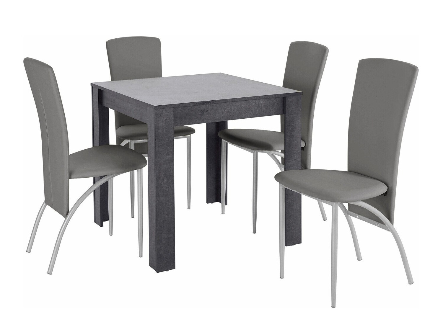 Маса и столове за трапезария Tulsa 569 (Сив)
